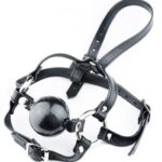 Leather-Head-Harness-Gag-black