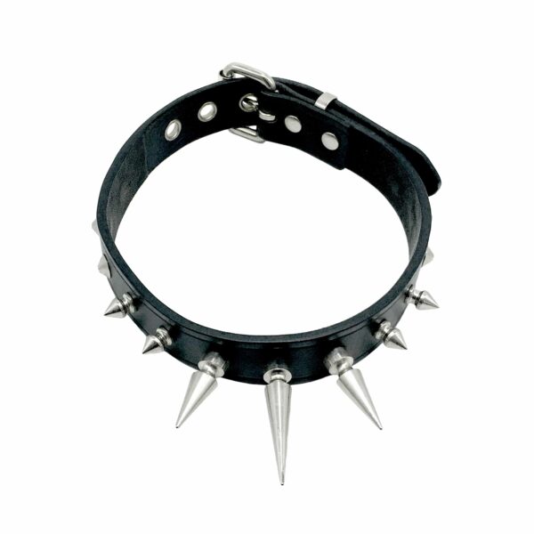 Light Spike Studded Choker Leather Collar