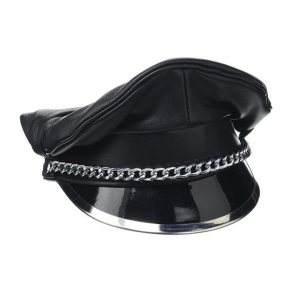 Mister B Leather Military Fishbone Cap