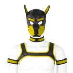 Yellow Neoprene Pup Mask Harness Kink Wear Gear Kit