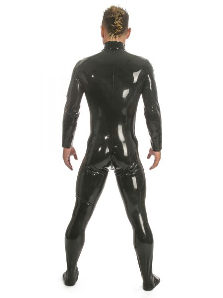 Honour UK Front Zip Latex Catsuit With Feet - Image 3