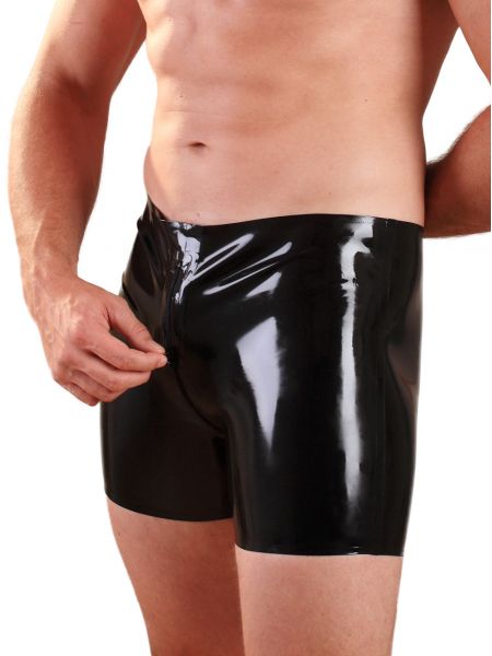 Honour UK Latex Boxer Shorts With Thru Zip - Image 2