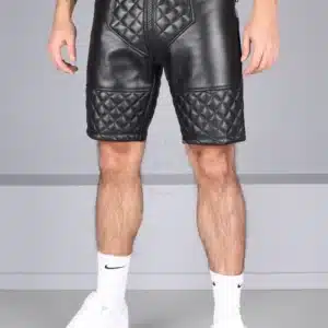 MR RIEGILLIO BERLIN PADDED LEATHER THRU ZIP SHORT