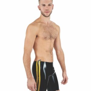 Mister B Rubber Fucker Shorts - yellow stripe